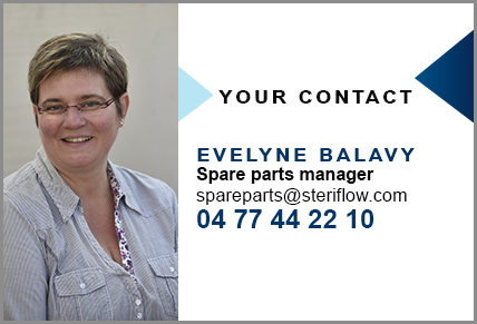 Steriflow-Contact-Spare-parts-service Evelyne Balavy, Spare parts Manager