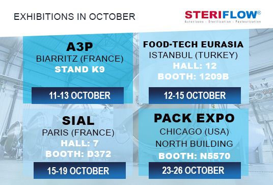 Meet Steriflow's sales team for 4 shows in October.