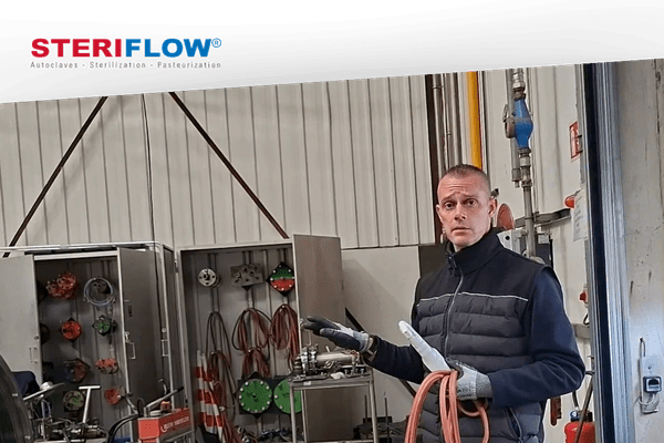 Epreuve hydraulique autoclaves indsutriels Steriflow
